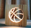 Wooden basketball light
